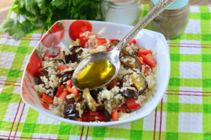 Салат с кускусом и баклажанами - фото шаг 8