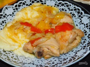 Куриное филе с болгарским перцем в апельсиновом соке - фото шаг 5