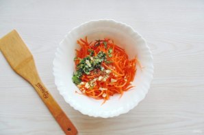 Морковь по-корейски с шампиньонами - фото шаг 3