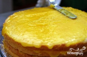 Многослойный лимонный торт - фото шаг 5