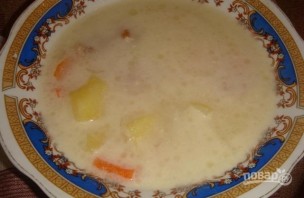 Сырный суп со свининой в мультиварке - фото шаг 6