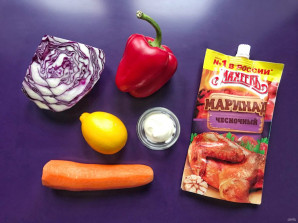 Салат из красной капусты с чесночным маринадом "Махеевъ" - фото шаг 1
