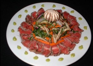 Карпаччо с салатом Шиитаке - фото шаг 5