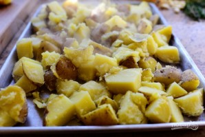 Жареный картофель с чесноком и розмарином - фото шаг 3