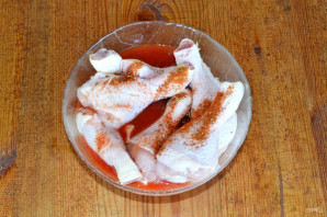 Шашлык из курицы в томатном соке - фото шаг 4