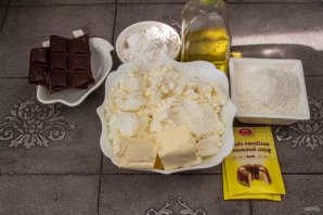 Кокосовые творожные сырки в шоколаде - фото шаг 1