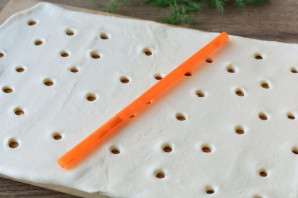 Сырное печенье из слоеного теста - фото шаг 6