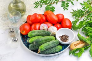 Помидоры с огурцами (закатки) - фото шаг 1