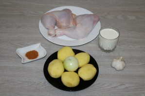 Картофель с курицей в сливках - фото шаг 1