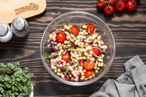 Постный салат с фасолью - фото шаг 9