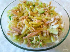 Огуречный салат с семенами кунжута - фото шаг 6