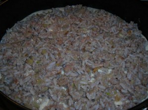 Пирог из сайры с рисом - фото шаг 3