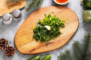 Закуска на Новый год в виде ёлки - фото шаг 3