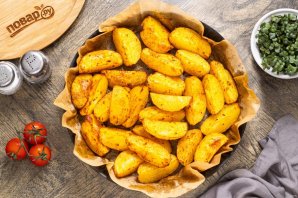Картофель дольками в духовке - фото шаг 9