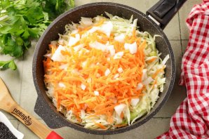 Быстрый пирог с капустой - фото шаг 4