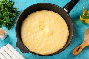 Ленивые хачапури с сыром на сковороде на кефире - фото шаг 8