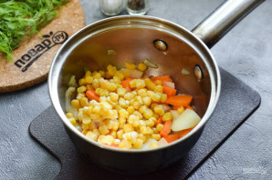 Суп с фасолью и кукурузой - фото шаг 4