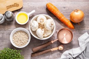 Перловка с грибами - фото шаг 1