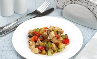 Куриное филе с соусом карри и овощами - фото шаг 8