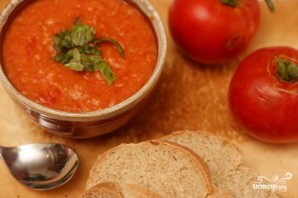 Итальянский томатный суп с хлебом - фото шаг 5