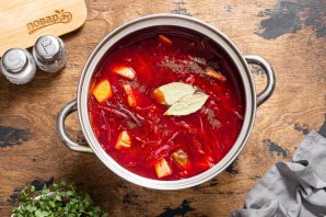 Постный борщ с грибами - фото шаг 12