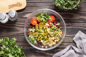 Постный салат с красной фасолью - фото шаг 7