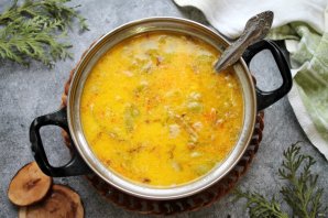 Сырный суп с курицей и болгарским перцем - фото шаг 7