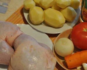 Курица с овощами в рукаве - фото шаг 1