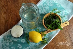 Лимонад из тархуна, лимона и мяты - фото шаг 1