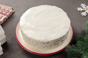 Новогодний печеночный торт - фото шаг 22