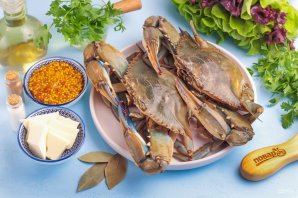 Краб в духовке - фото шаг 1