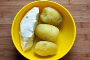 Ленивый пирог из лаваша с сыром, картофелем и зеленью - фото шаг 2
