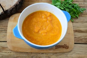 Тыквенный крем-суп с крутонами и голубым сыром - фото шаг 5