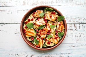 Салат с халуми и баклажанами - фото шаг 7