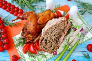 Фаршированная курица в духовке - фото шаг 14