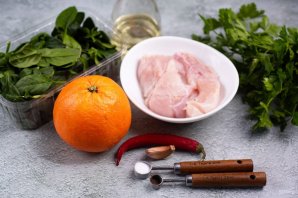 Салат с курицей и апельсинами - фото шаг 1