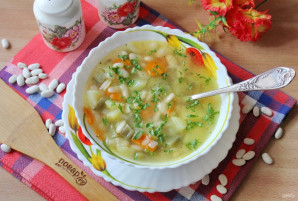 Фасолевый суп с баклажанами - фото шаг 11