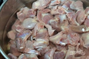 Рагу из куриных желудков - фото шаг 1