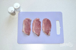 Свиная корейка на сковороде гриль - фото шаг 3