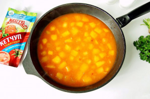 Тефтели с тыквой в томатном соусе - фото шаг 8