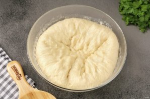 Дрожжевое тесто на подсолнечном масле для печёных пирожков - фото шаг 9