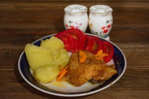 Курица с морковкой в духовке - фото шаг 4