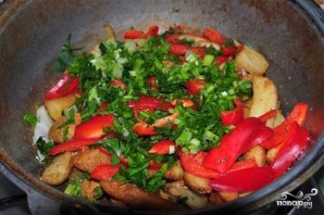 Жареная картошка с болгарским перцем - фото шаг 5