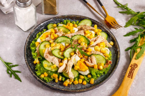 ПП салат с курицей и кукурузой - фото шаг 5