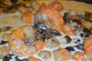 Спагетти с креветками и грибами - фото шаг 8