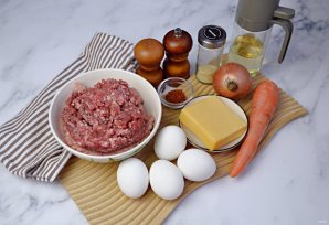 Рулет из фарша с яйцом - фото шаг 1