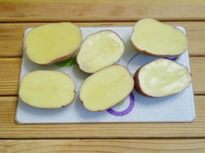 Картошка с салом и чесноком в духовке - фото шаг 3