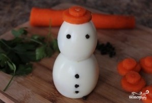 Новогодняя закуска "Снеговик" - фото шаг 4