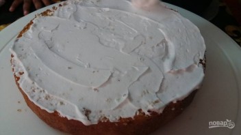 Ванильный бисквитный торт - фото шаг 7