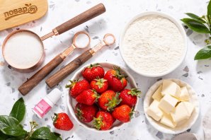 Клубничное печенье - фото шаг 1